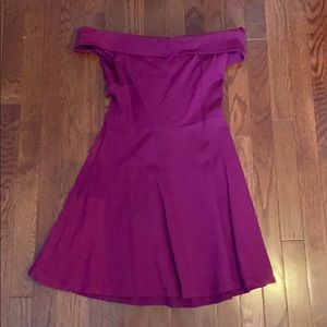 Off the shoulder maroon dress